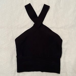 Abercrombie Ottoman Black Twist Rib Tank, Size Small